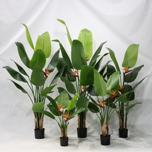 Arbre décoratif sur pied de style nordique, fleur artificielle d'oiseau de <span class=keywords><strong>paradis</strong></span> haut de gamme, inspirée de la nature, pour une touche de luxe léger - Product Image 1