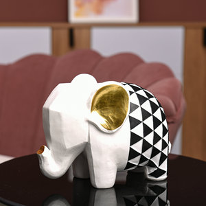 Statuetta in Resina a Forma di Elefante, Decorazione di Lusso Creativa e Moderna <span class=keywords><strong>per</strong></span> <span class=keywords><strong>Ufficio</strong></span> e Casa - Product Image 1