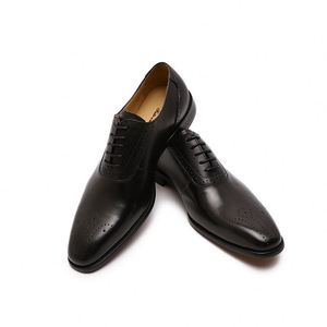 Chaussures de travail formelles en cuir véritable à lacets anti-odeurs pour hommes - Product Image 1
