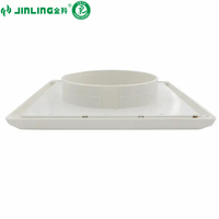 Panneau d'obturation de conduit mural 4 ''6''8'' HVAC Ventilation Grill Dryer White Plastic Louver Vent Hood with Mesh