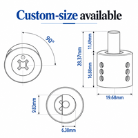 Cylindre de serrure en laiton de précision avec 3 clés, clé cruciforme, taille personnalisée disponible pour les distributeurs automatiques