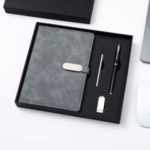 Juego de Regalo de Cuaderno A5 de Lujo, Agenda Personalizada de Cuero PU, Incluye Bolígrafo Metálico, Memoria USB y Caja - Product Image 4