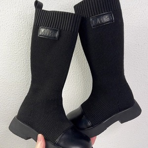 Fashion Girls Short <b>Knee</b> <b>High</b> Boots Kids Rubber Boots Black Winter Boots for Kids - Product Image 3