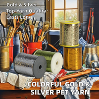 High Quality M-type Colorful Gold and Silver Thread PET Thread Metallic Fiber Yarn Polyester Yarn Metallic