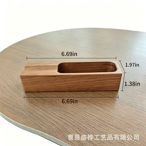 Cenicero de madera rectangular, soporte para cigarros de madera maciza para mesa de sala de estar, regalo - Product Image 4