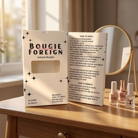 Boîte en carton blanc personnalisée avec logo imprimé ZJ-103, emballage cosmétique holographique, boîte pour ongles