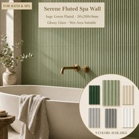 Azulejo de Pared de Cerámica Acanalado Personalizado OEM Tipo Kit Kat 50x200mm Marca Privada 6 Colores 3D Acanalado Brillante para Tiendas DTC, Marcas de Hogar y Shopify