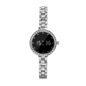 Bracelet intelligent L6 pour femmes avec cadran en strass, moniteur de fréquence cardiaque, d'oxygène sanguin et de sommeil, étanche IP67, tracker de fitness, bracelet en métal - Product Image 5