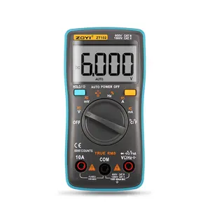 Zoyi 6000 Count Palm Size Multi Meter Automatische Range Lage Prijs Digitale Multimeter ZT102