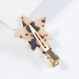 5.2 cm Acrylic boby Clip năm cánh sao tóc Claw Clip không có dấu vết trang điểm tóc Clip OEM - Product Image 4