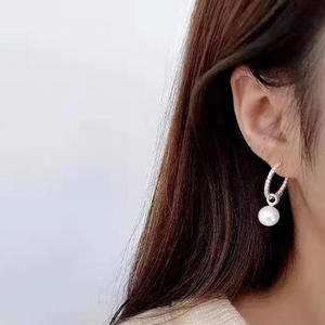 ตัวเรือนต่างหูเงินแท้ S925 สำหรับทำเครื่องประดับมุก DIY พร้อมฐานติดตั้งลูกปัดทรงกลมขนาด 8-12 มม. เครื่องประดับแฟชั่น 21711 - Product Image 2