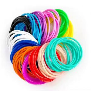 Silicone Colored Rubber Band Women Hair Bands Waterproof Sports <b>Bracelet</b> Elastic Hair <b>Rope</b> Fashion Hair Accessoires - Product Image 1