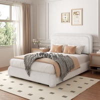 Lit modulaire convertible et réglable en velours élégant avec pieds effilés, télécommande sans fil, décoration de chambre moderne