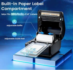 Aimo New arrivals d450bt kinh doanh nhỏ màu xanh răng máy in nhãn nhiệt 4x6 máy in nhãn vận chuyển máy in nhãn - Product Image 2