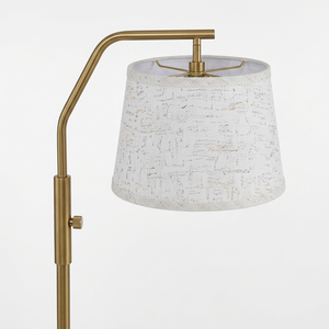 Lampadaire minimaliste doré à brancher, style nordique moderne, avec abat-jour tambour, idéal pour chambre à coucher - Product Image 3