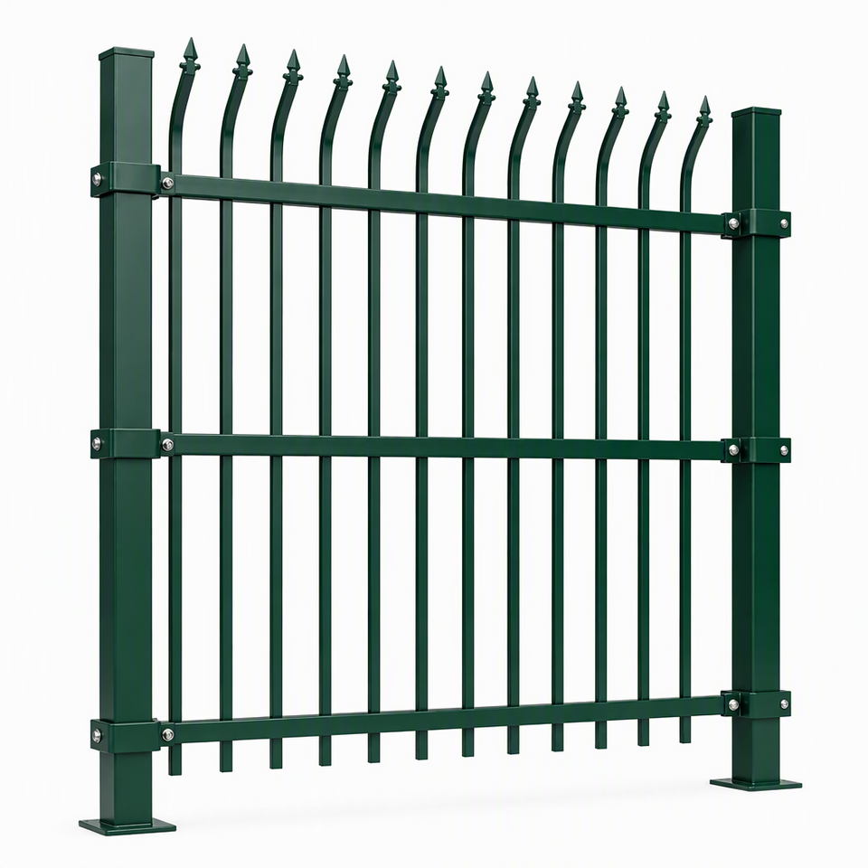 Galvanized Carbon Steel Fence Panel Powder Coated Waterproof 6 Feet ...