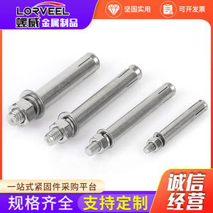 สลักยึดขยายตัว Luowei สแตนเลสหัวหกเหลี่ยมพร้อมน็อตสำหรับยึดผนัง - Product Image 2