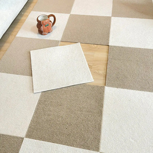 Self Adhesive Interlocking Rugs Square Off White Green Khaki Light Gray Dark Gray Polyester Fiber Kids <b>Floor</b> Mats Home Use - Product Image 3
