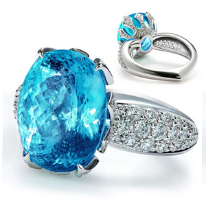 Elegante Anello Scintillante alla Moda, Anello di Fidanzamento e Matrimonio, Gioielli da Donna - Product Image 1