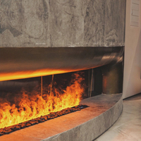 Insérer la vapeur d'eau brouillard feu vapeur cheminée Cassette artificielle 3D humidificateur électrique lumière LED ménage économie d'énergie à distance