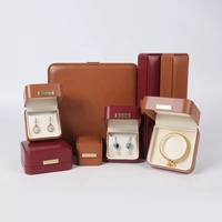 Boîte à bijoux de voyage en cuir Cartier, organiseur de bagues, boîte de rangement pour bijoux, coffret cadeau pour mariage ou Saint-Valentin, ensemble complet
