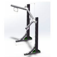 Support triple moniteur réglable HanTe 4080 pour simulateur de course, support de moniteur en alliage d'aluminium série 6063