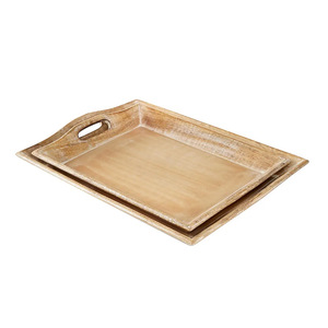 Bamboo <b>Tea</b> <b>Tray</b> Rectangular With Handle For Serving Food And Drinks - Product Image 5