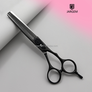 Factory Supply <strong>Barber</strong> Hair Cutting Scissors <strong>Set</strong> 6 Inch Black Coated ATS-314 Hairdressing Scissors - Product Image 4