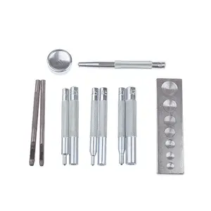 11Pcs Diy Leathercraft Metalen Lederen Perforators Snap Sterven Sluiting Drukknopen Snap Klinknagel Setter Installatie