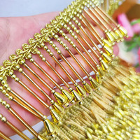 Applique en résine à franges de strass avec pompons et sequins perlés pour robes, textiles de maison, sacs et chaussures