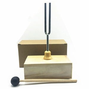 Ensemble de diapasons résonants 512 Hertz, avec boîte de résonance en bois amplificateur de son, outil de démonstration pour l'enseignement scolaire, vente en gros - Product Image 2