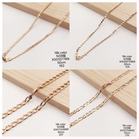 Collier Chaînes Plaqué Or 24K 18K 14K Xuping Jewelry Dubai Style Cubain Figaro Maille Serpent Épi de Blé Popcorn Singapour Sans Pierre pour Homme