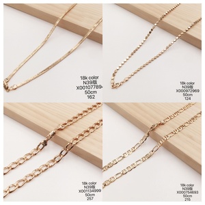 Colar Xuping Joias Banhado a Ouro 24K 18K 14K, sem Pedra, Estilos Cubano, Figaro, Box, Snake, Wheat, Popcorn, Singapura, para Homens - Product Image 6