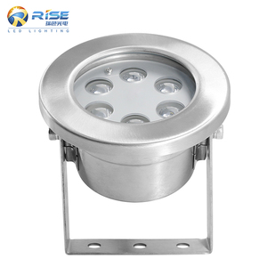 Projecteur LED Submersible <span class=keywords><strong>Sans</strong></span> <span class=keywords><strong>Fil</strong></span> DMX512 RGB IP68 Personnalisé en Usine, DC12V/24V 6W 9W 15W, Corps en Acier Inoxydable pour Piscines, Bassins Marins - Product Image 3
