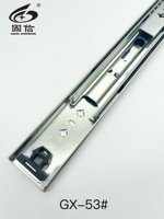 Glissière de tiroir en acier laminé à froid robuste - Largeur 53 mm, capacité de charge lourde, extension complète pour la maison, le bureau et la cuisine