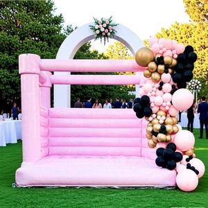 Château gonflable blanc pour fêtes en plein air, mariage, château gonflable avec toboggan pour locations de châteaux gonflables - Product Image 3