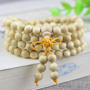 Golden Bamboo Prayer Beads 108 Beads 6mm Diameter Fish Roe Pattern Solid Bamboo <b>Bracelet</b> Necklace Hangzhou Origin - Product Image 1
