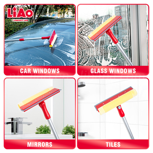Liao Chuyên Nghiệp Cầm Tay Có Thể Điều Chỉnh Cửa Sổ <span class=keywords><strong>Cleaner</strong></span> Dài Xử Lý Đôi Bên Miếng Bọt Biển Squeegee Cho Làm Sạch Cửa Sổ Kính - Product Image 4