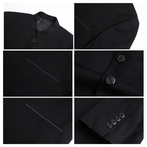 Completo Due Pezzi Stile Asiatico Premium, Giacca e Pantaloni Slim Fit su Misura, Elegante Abbigliamento da Lavoro per <span class=keywords><strong>Uomo</strong></span>, Vendita all'Ingrosso - Product Image 3