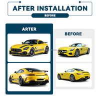 Pare-chocs de voiture en fibre de carbone sèche + matériau PP, kit carrosserie large style GTR Pro pour Mercedes Benz AMG GT GTC GTS, accessoires de voiture