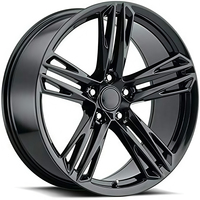 Juego de 4 Rines Forjados de Cinco Radios Estilo ZL en Negro Brillante de 20 Pulgadas 20x10 / 20x11 5x120 para Chevy Camaro SS RS LZ1 Edition