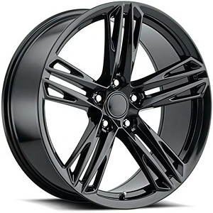 Set di <span class=keywords><strong>4</strong></span> Cerchi Forgiati a Cinque Razze Stile ZL Nero Lucido 20" 20x10 / 20x11 5x120 per Chevy Camaro SS RS Edizione LZ1 - Product Image 3