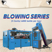 Nouvelle machine de fabrication de bouteilles PET entièrement automatique à grande vitesse à 4 cavités, composants pour bouteilles d'eau minérale et de boissons de 0,2L à 2L