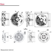 Ventilateur axial industriel IP44, lame en acier ignifuge, ventilateur d'évacuation pour le refroidissement des ateliers et des usines