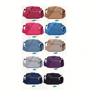 Sac à bandoulière décontracté en nylon pour femme, petit sac messager à fermeture éclair, étanche, pour dames et jeunes filles - Product Image 2