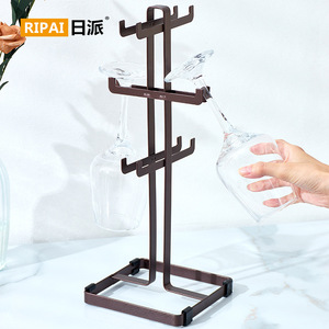 Estante para copas de vino Ripai, diseño minimalista para 4 copas, para almacenamiento de tazas en la cocina - Product Image 1