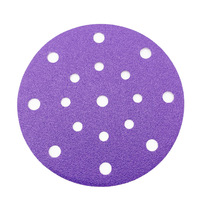 Disques abrasifs en céramique violets de 5 et 6 pouces pour le travail du bois, avec fixation auto-agrippante, pour l'automobile – Vente en gros