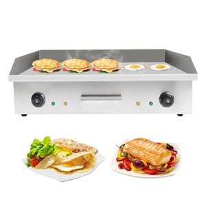 Thương mại điện Countertop vỉ nướng Flat Top nướng tấm nóng BBQ 4400 Wát thép không gỉ vỉ nướng cho nhà hàng nhà bếp bên - Product Image 2