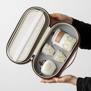 Coffret Cadeau de Luxe Personnalisé pour Client VIP – Nouvel An Chinois – Théière en Céramique – Coffret Cadeau d'Entreprise Golf – Coffret Cadeau de Voyage pour le Thé - Product Image 1