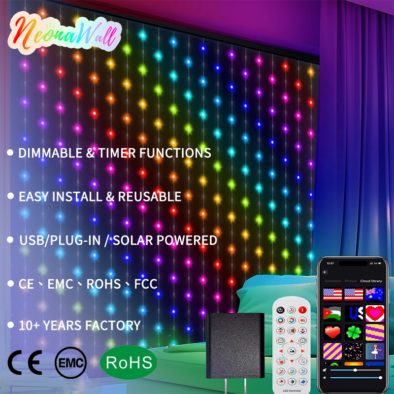 Neonawll Smart RGB Curtain Lights with